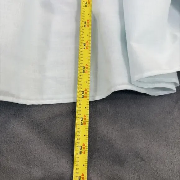 Vintage Gilead Light Blue Summer Robe & Nightgown Floral Embroidery Medium Chrty - Picture 4 of 16